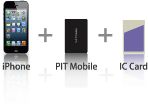 iPhone + PIT Mobile + IC Card